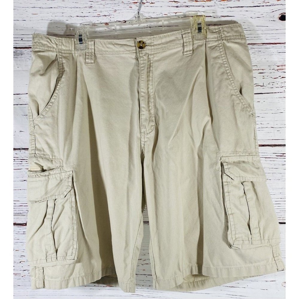 Architect Jean Co Cargo Utility Shorts Mens Sz 38 Khaki Tan Pockets Cotton Long